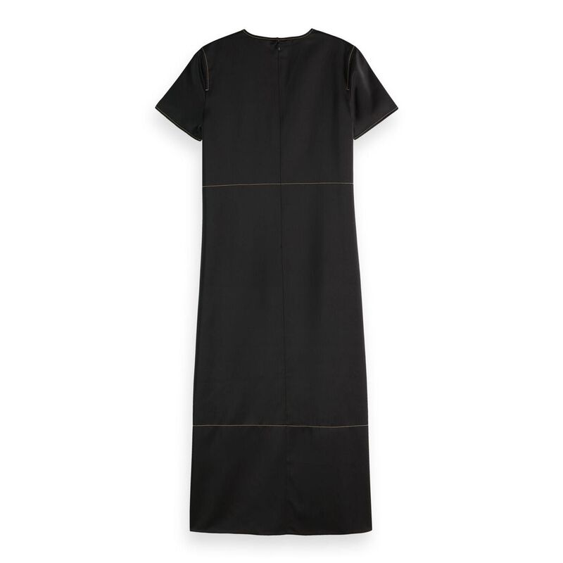 Scotch & Soda Contrast Stitching Satin Dress image number 1